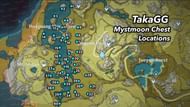 A map of all Mystmoon Chest locations (Image via taka gg/YouTube)